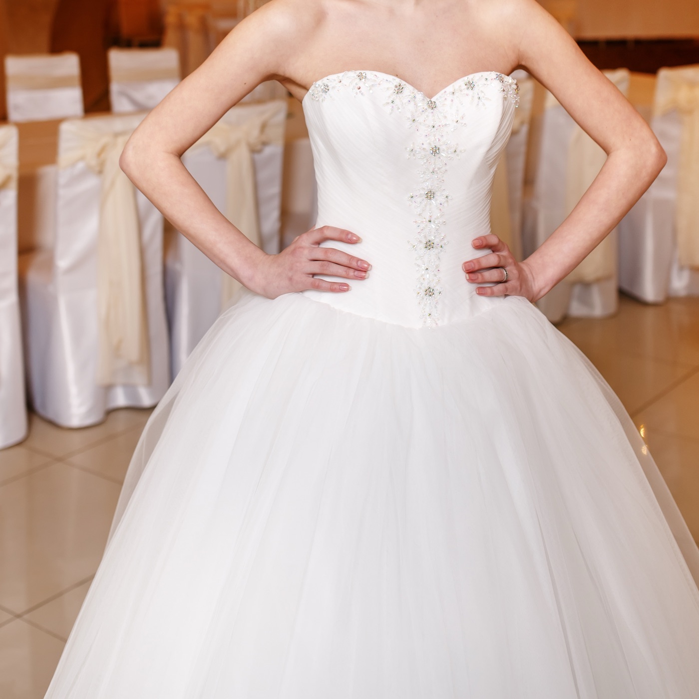 Bride in wedding dress